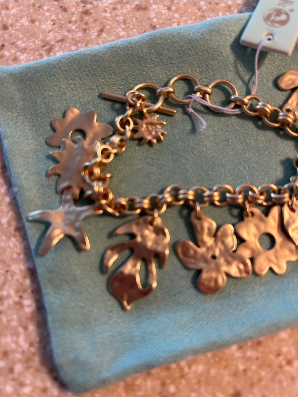 Spartina Gold Floral Charm Bracelet - Picture 2 of 4